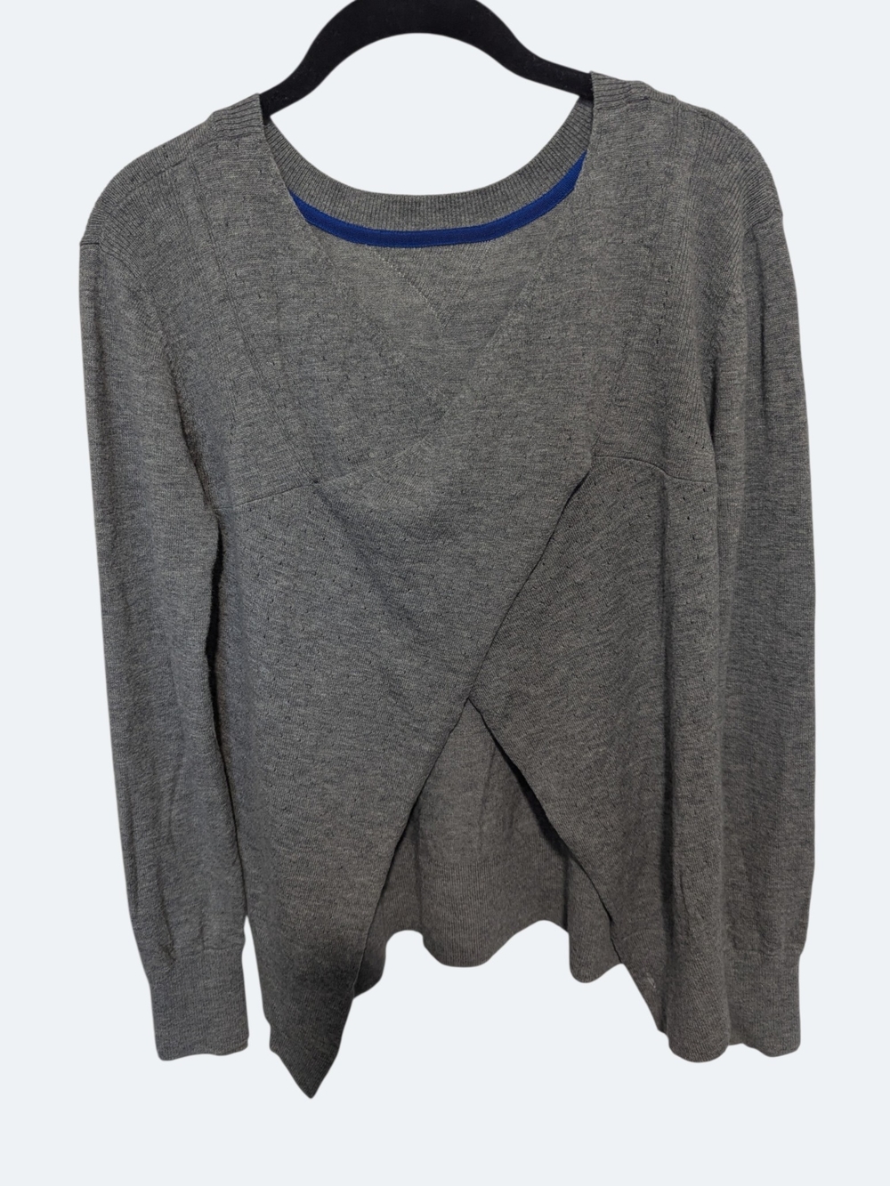 lululemon Women's Open Back Charcoal Grey Crewneck Sweater